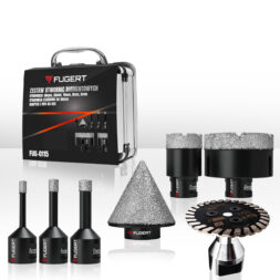 OTWORNICA DIAMENTOWA KORONKA DO GRESU PŁYTEK ZESTAW 6-68MM STOŻEK + TARCZA