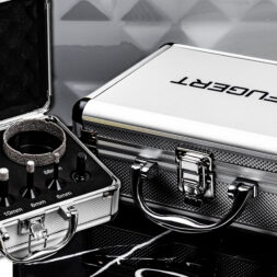 FUGERT OTWORNICA DIAMENTOWA KORONKA DO GRESU PŁYTEK ZESTAW 6-68MM STOŻEK + TARCZA