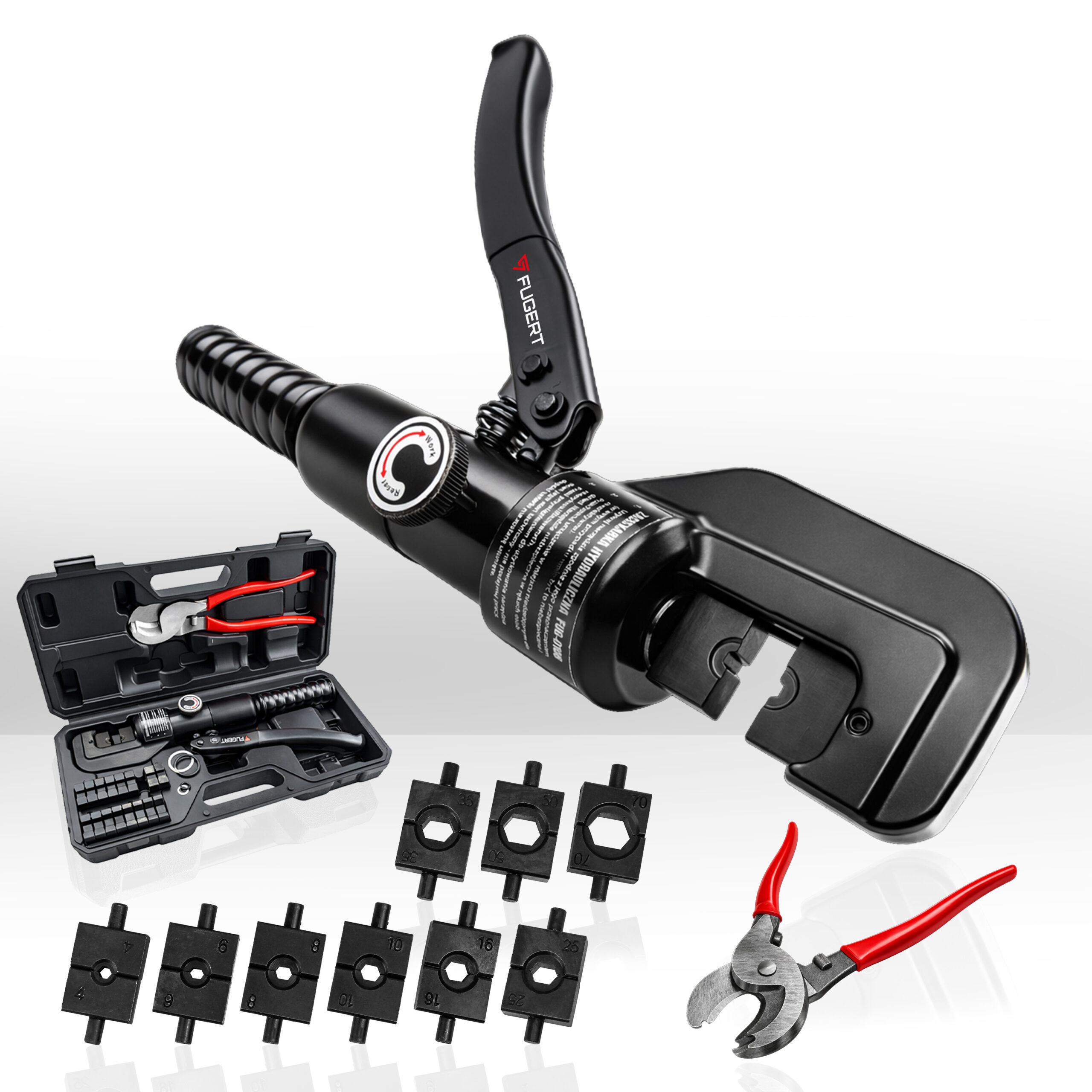 ZACISKARKA HYDRAULICZNA DO TULEJEK KABLOWYCH MATRYCE 4-70MM FUGERT FUG-0108