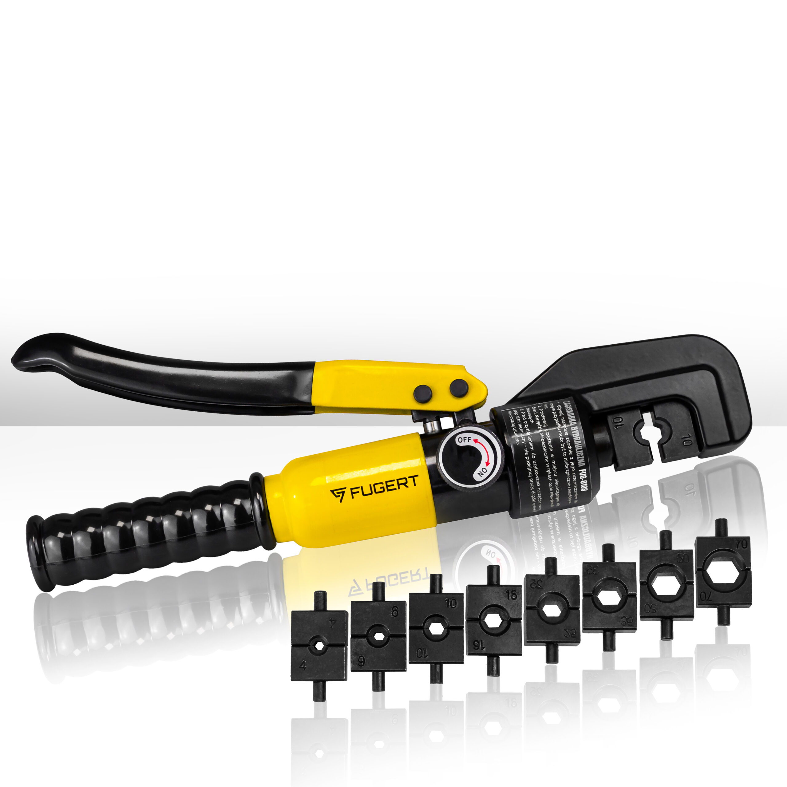 Zaciskarka do tulejek PRASKA DO KABLI sześciokątna hydrauliczna + WALIZKA