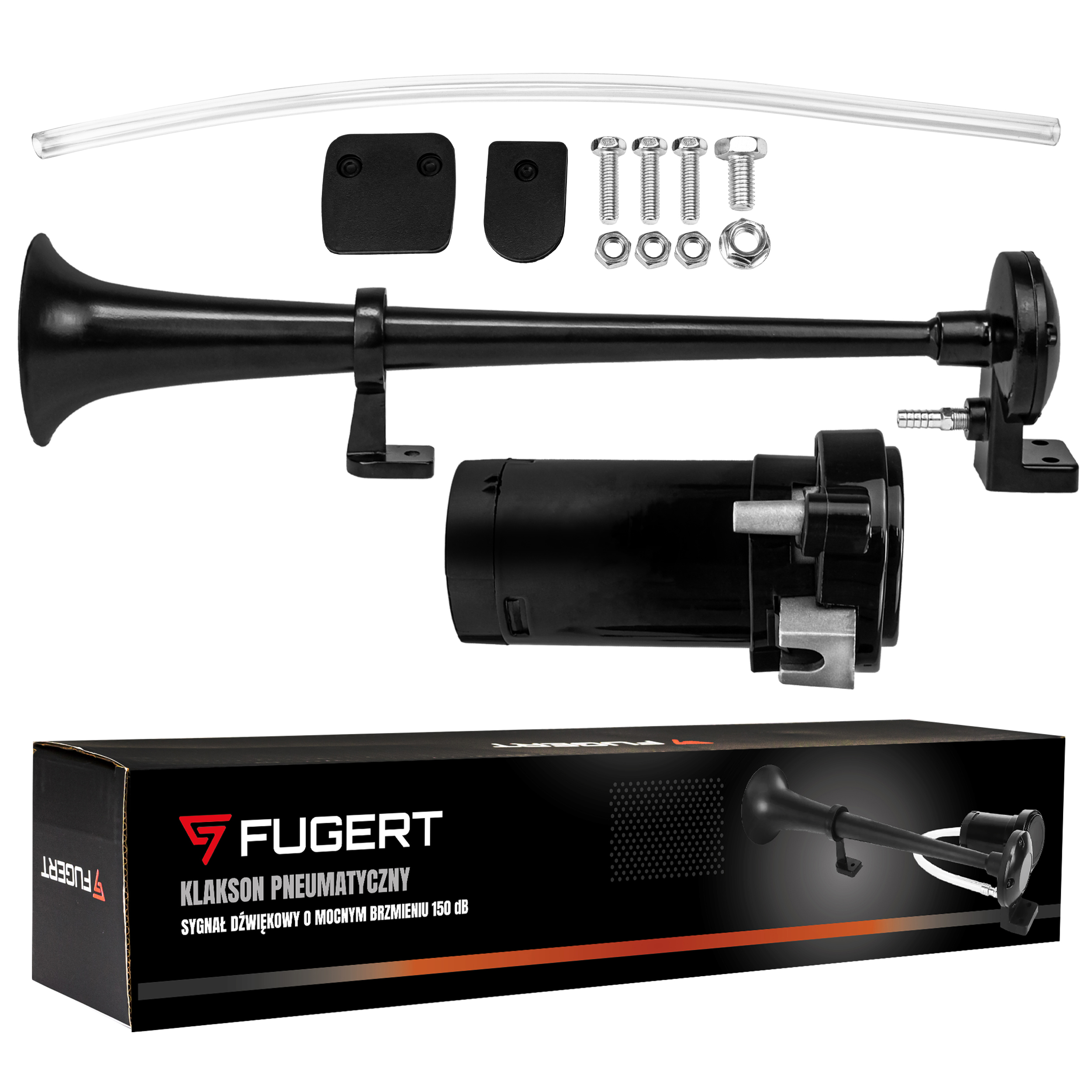 Klakson PNEUMATYCZNY trąbka fanfara głośny sygnał 150dB do TIRa samochodu łodzi 12V - obrazek 2