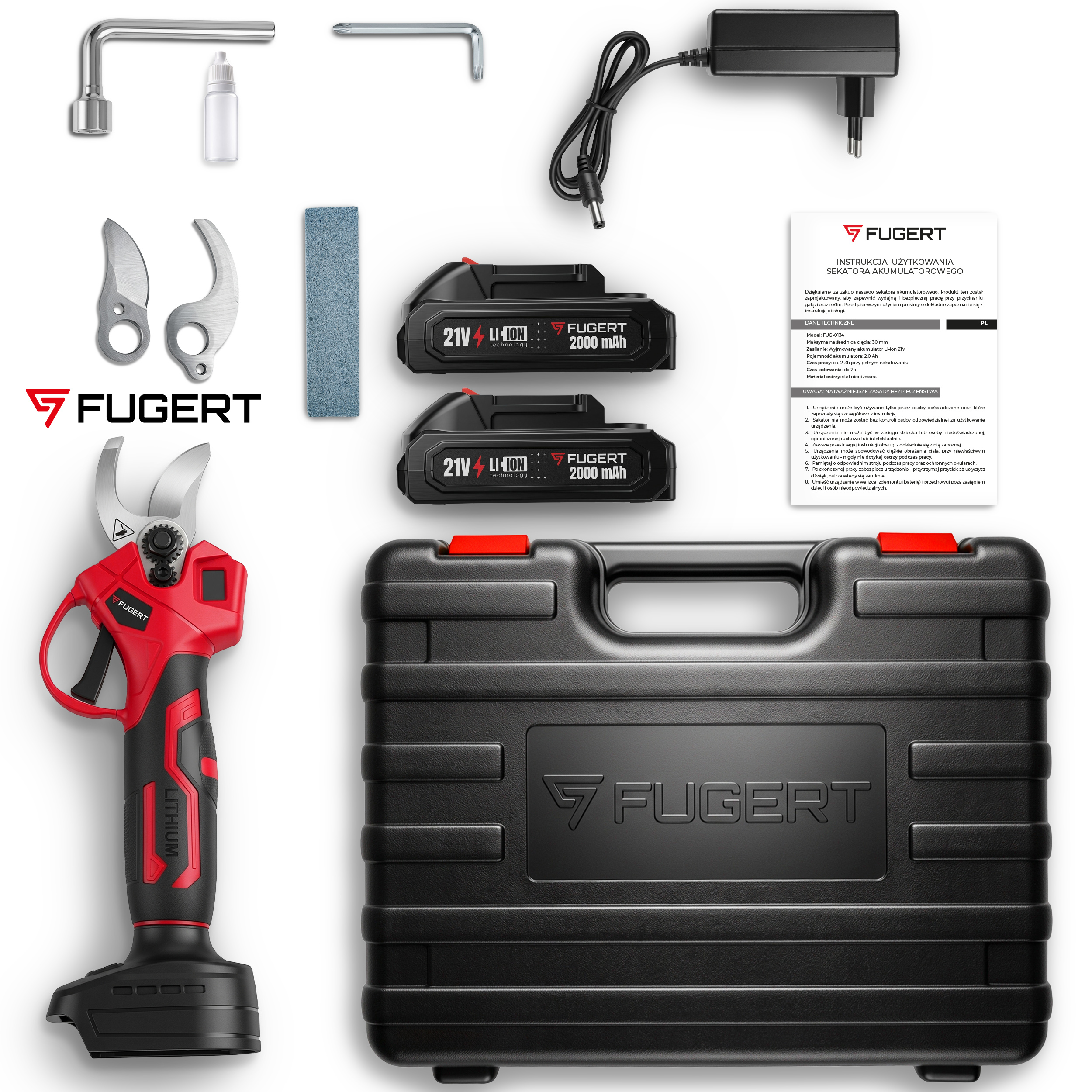 SEKATOR AKUMULATOROWY ELEKTRYCZNY DO GAŁĘZI Z WYŚWIETLACZEM - obrazek 11