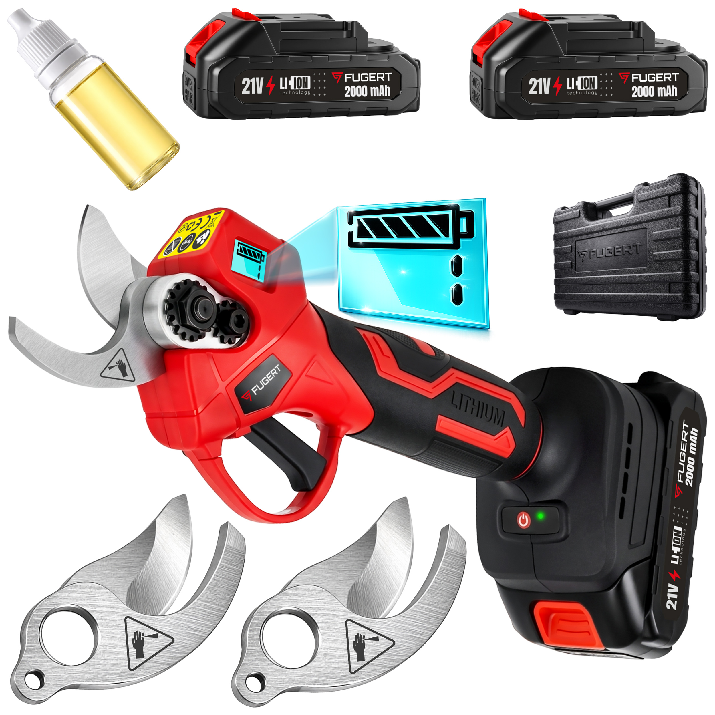 SEKATOR AKUMULATOROWY ELEKTRYCZNY DO GAŁĘZI Z WYŚWIETLACZEM - obrazek 9