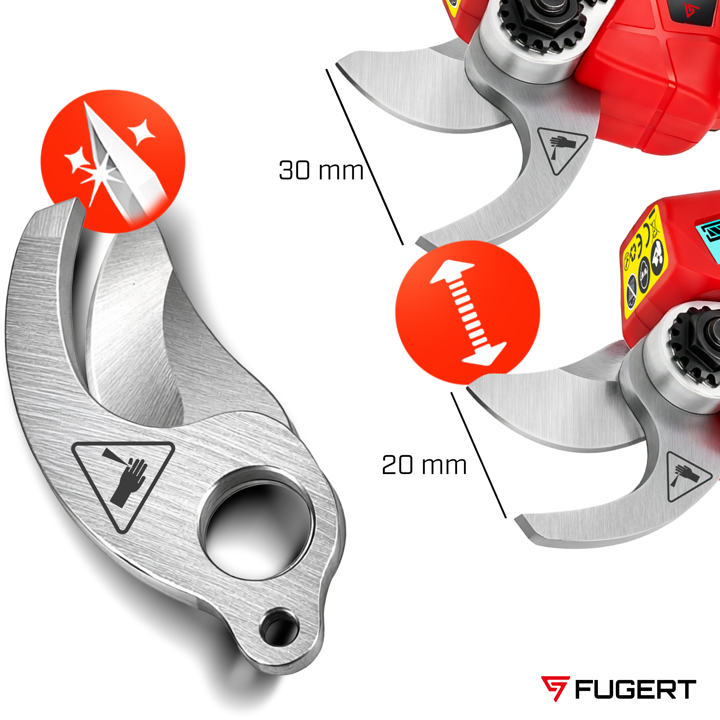 SEKATOR AKUMULATOROWY ELEKTRYCZNY DO GAŁĘZI Z WYŚWIETLACZEM - obrazek 6