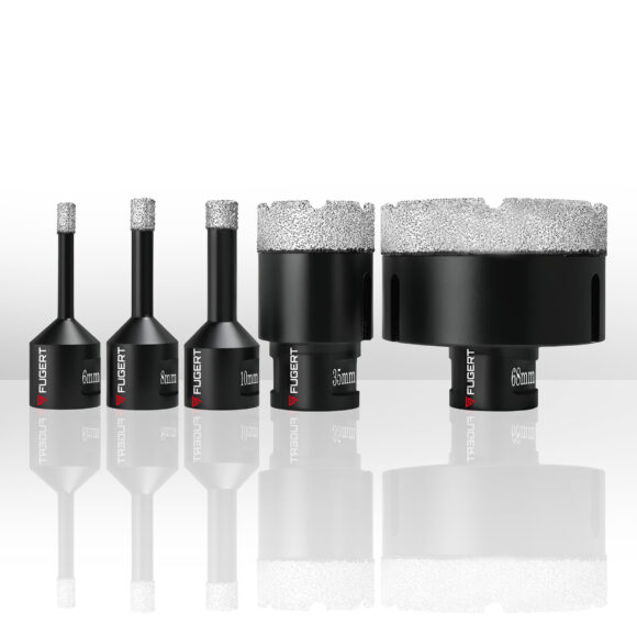 OTWORNICE DIAMENTOWE DO GRESU WIERTŁA M14 6-68MM + ADAPTER
