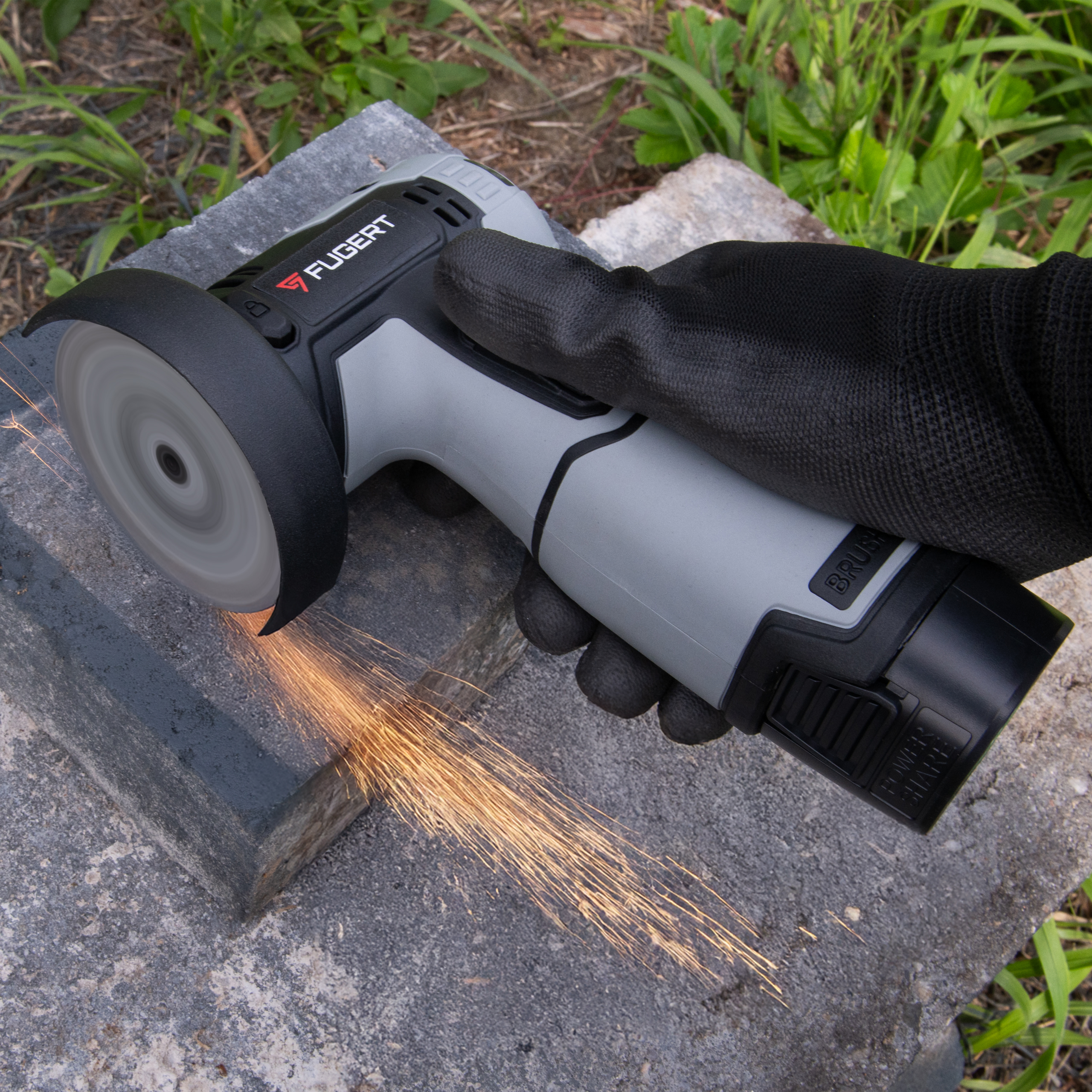 MINI SZLIFIERKA KĄTOWA AKUMULATOROWA BEZSZCZOTKOWA 76MM 2xAKU 16,8V + ZESTAW TARCZ - obrazek 11