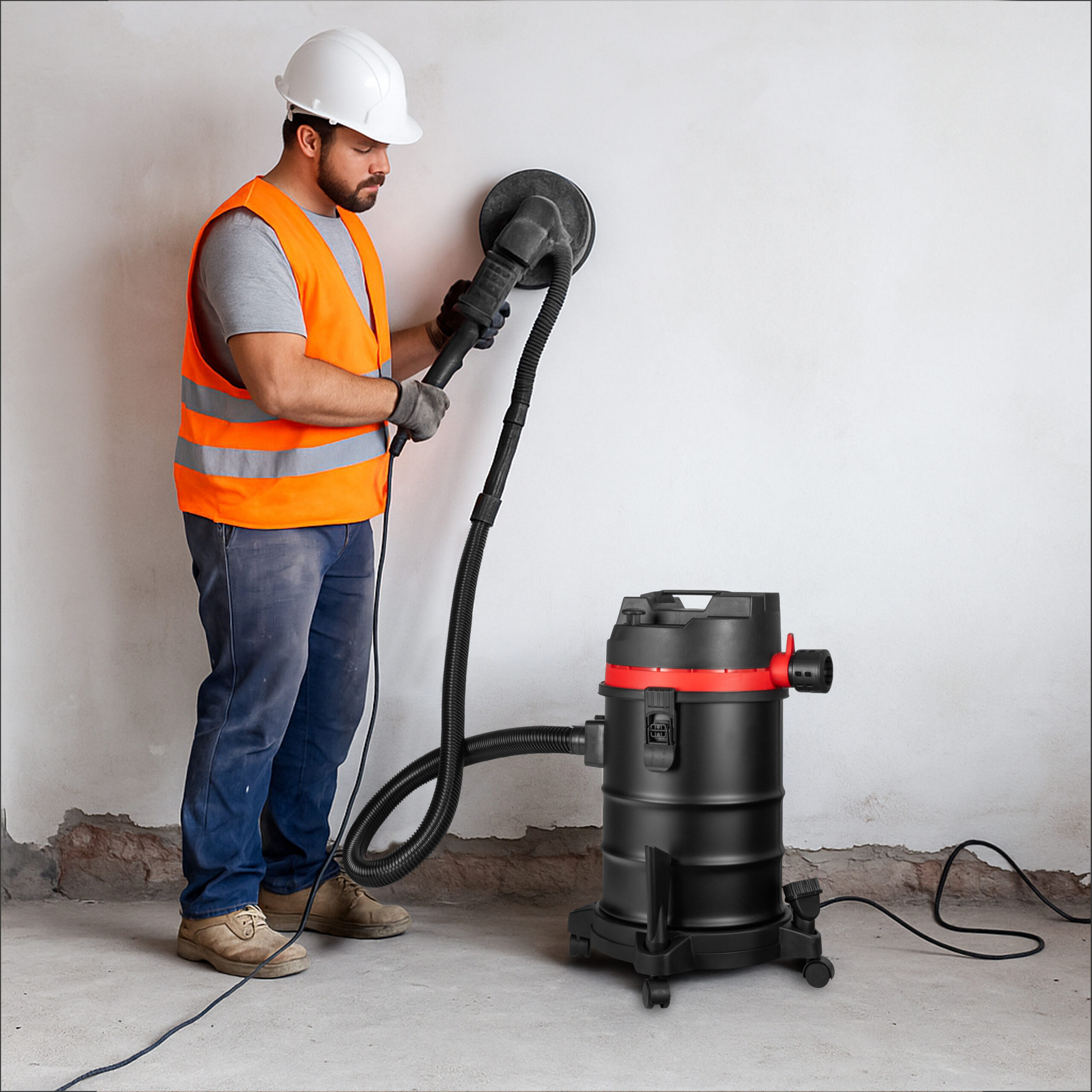 ODKURZACZ PRZEMYSŁOWY Z OTRZĄSACZEM BEZWORKOWY DO PYŁU GIPSU GNIAZDO 2000W - obrazek 5