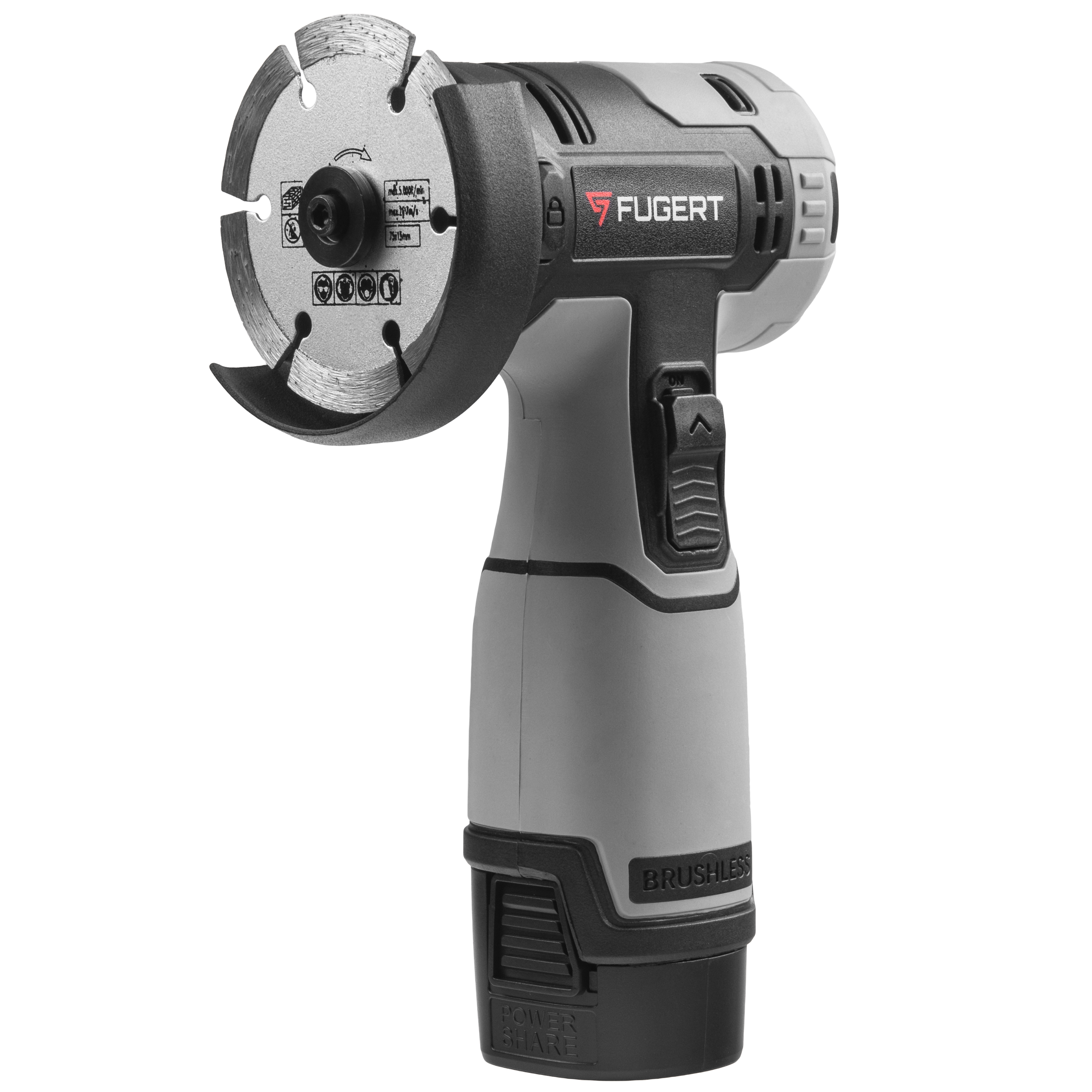 MINI SZLIFIERKA KĄTOWA AKUMULATOROWA BEZSZCZOTKOWA 76MM 2xAKU 16,8V + ZESTAW TARCZ - obrazek 10