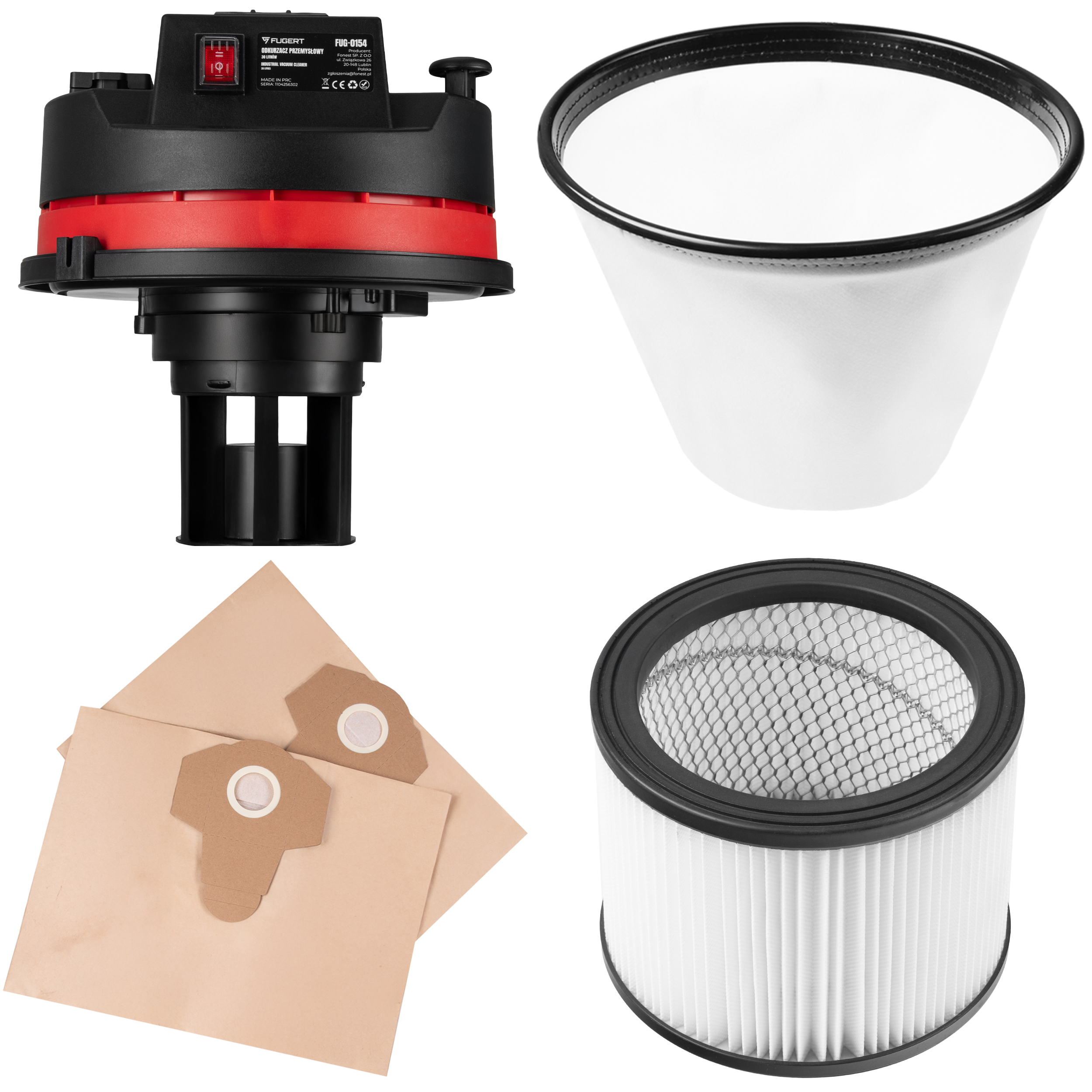 ODKURZACZ PRZEMYSŁOWY Z OTRZĄSACZEM BEZWORKOWY DO PYŁU GIPSU GNIAZDO 2000W - obrazek 12