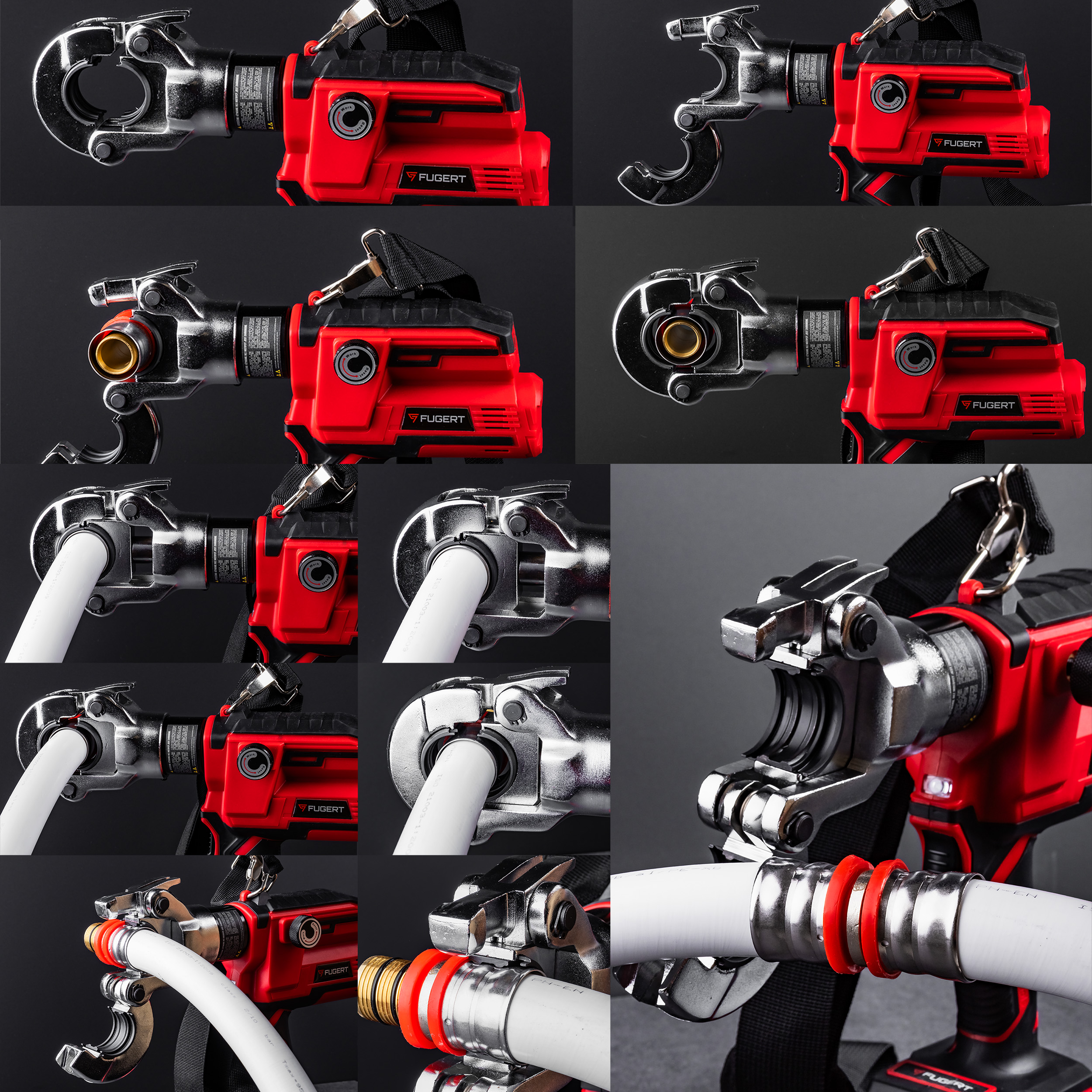 ZACISKARKA DO RUR PEX ELEKTRYCZNA 2X 21V PRASKA HYDRAULICZNA MATRYCE V+U+TH - obrazek 10