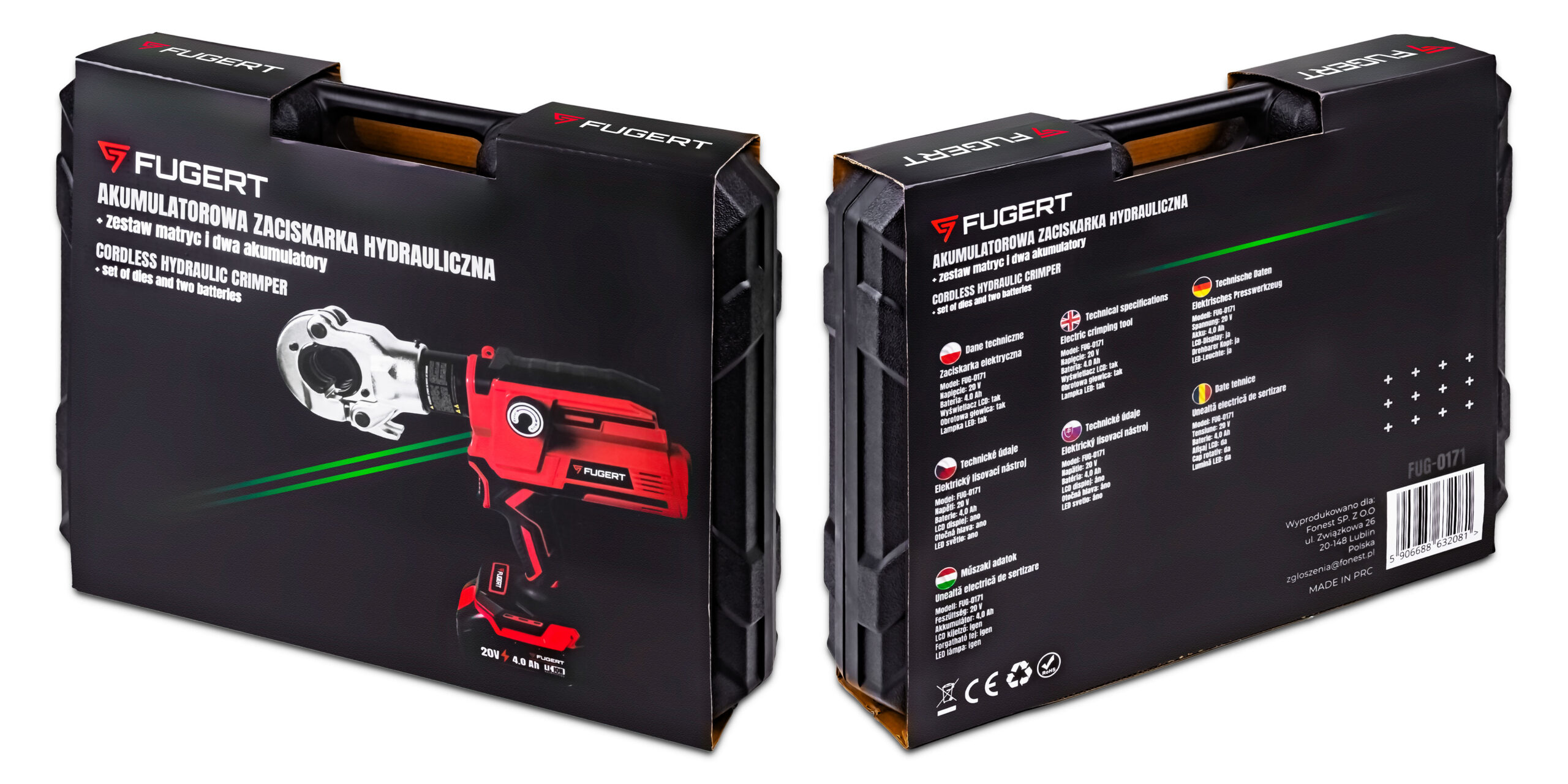 ZACISKARKA DO RUR PEX ELEKTRYCZNA 2X 21V PRASKA HYDRAULICZNA MATRYCE V+U+TH - obrazek 15