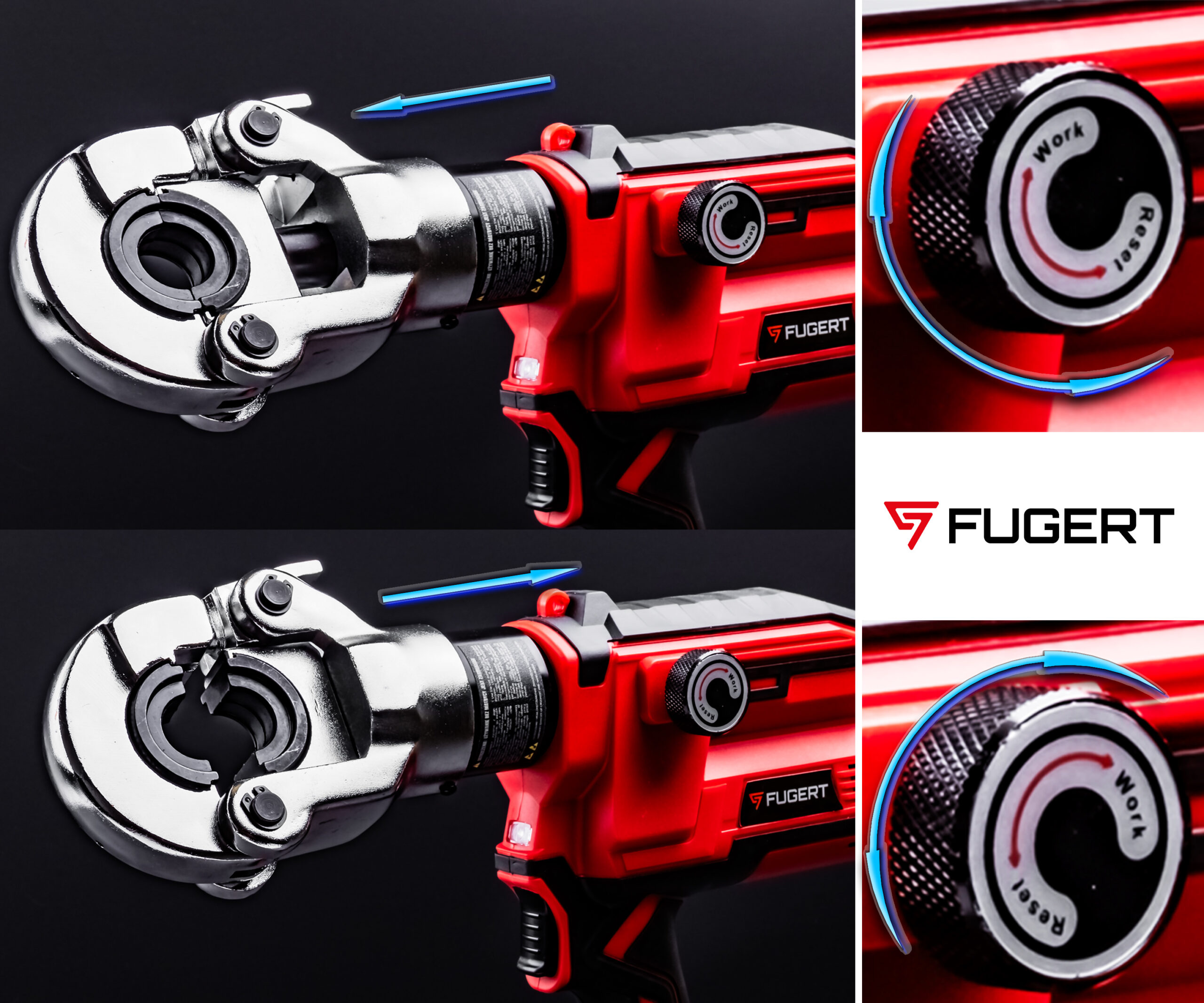 ZACISKARKA DO RUR PEX ELEKTRYCZNA 2X 21V PRASKA HYDRAULICZNA MATRYCE V+U+TH - obrazek 11