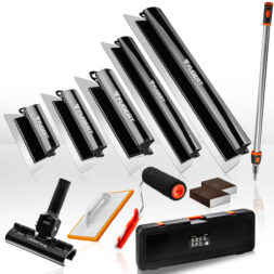 ZESTAW NOŻY DO GŁADZI 25-100CM LIZAK PIÓRO SZPACHLA DO GŁADZI 12EL +WALIZKA