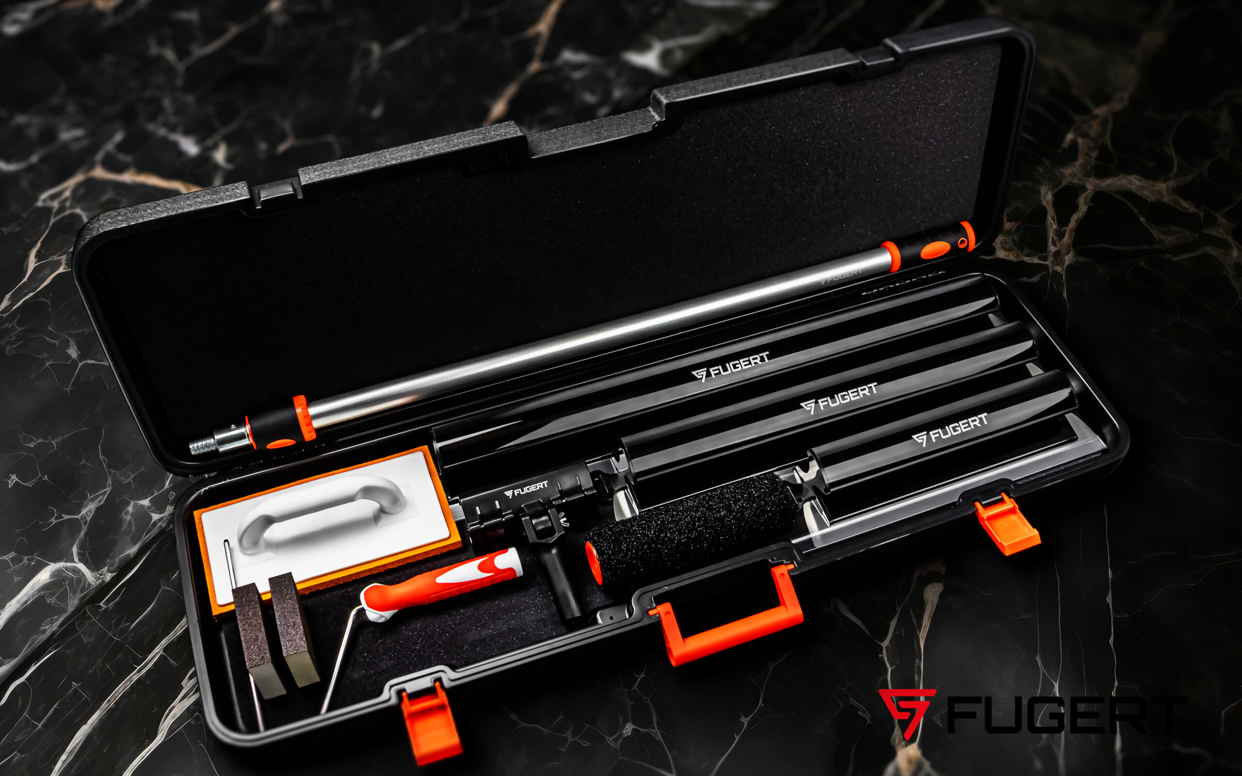 ZESTAW SZPACHLI DO GŁADZI 40-80CM 9 ELEMENTÓW + WALIZKA FUGERT FUG-0158 - obrazek 2