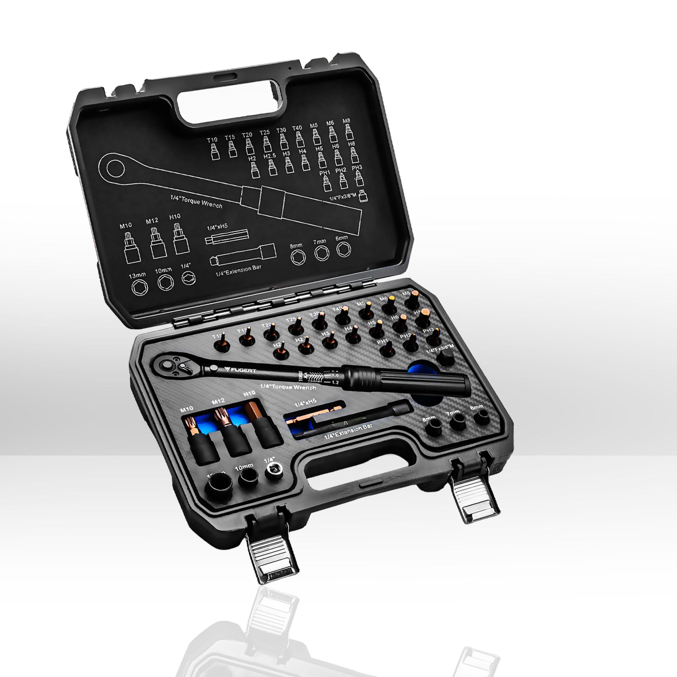 KLUCZ DYNAMOMETRYCZNY 1/4" 2-24NM CERTYFIKAT KALIBRACJI FUGERT FUG-0191