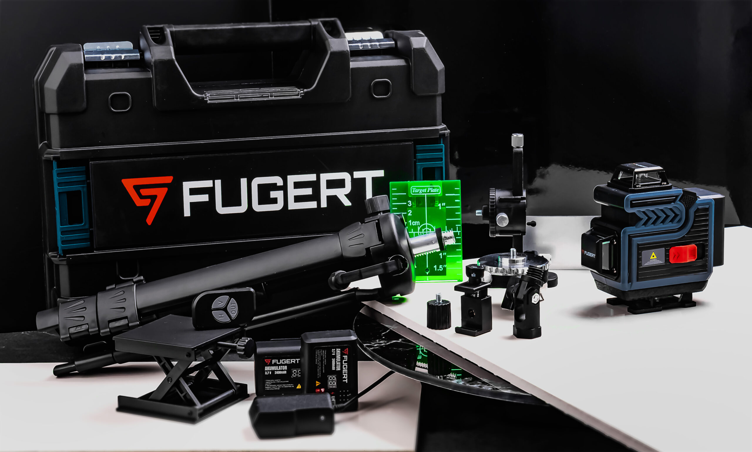 POZIOMICA LASEROWA KRZYŻOWA 360 SAMOPOZIOMUJĄCA 4D 16 LINII FUGERT FUG-0194