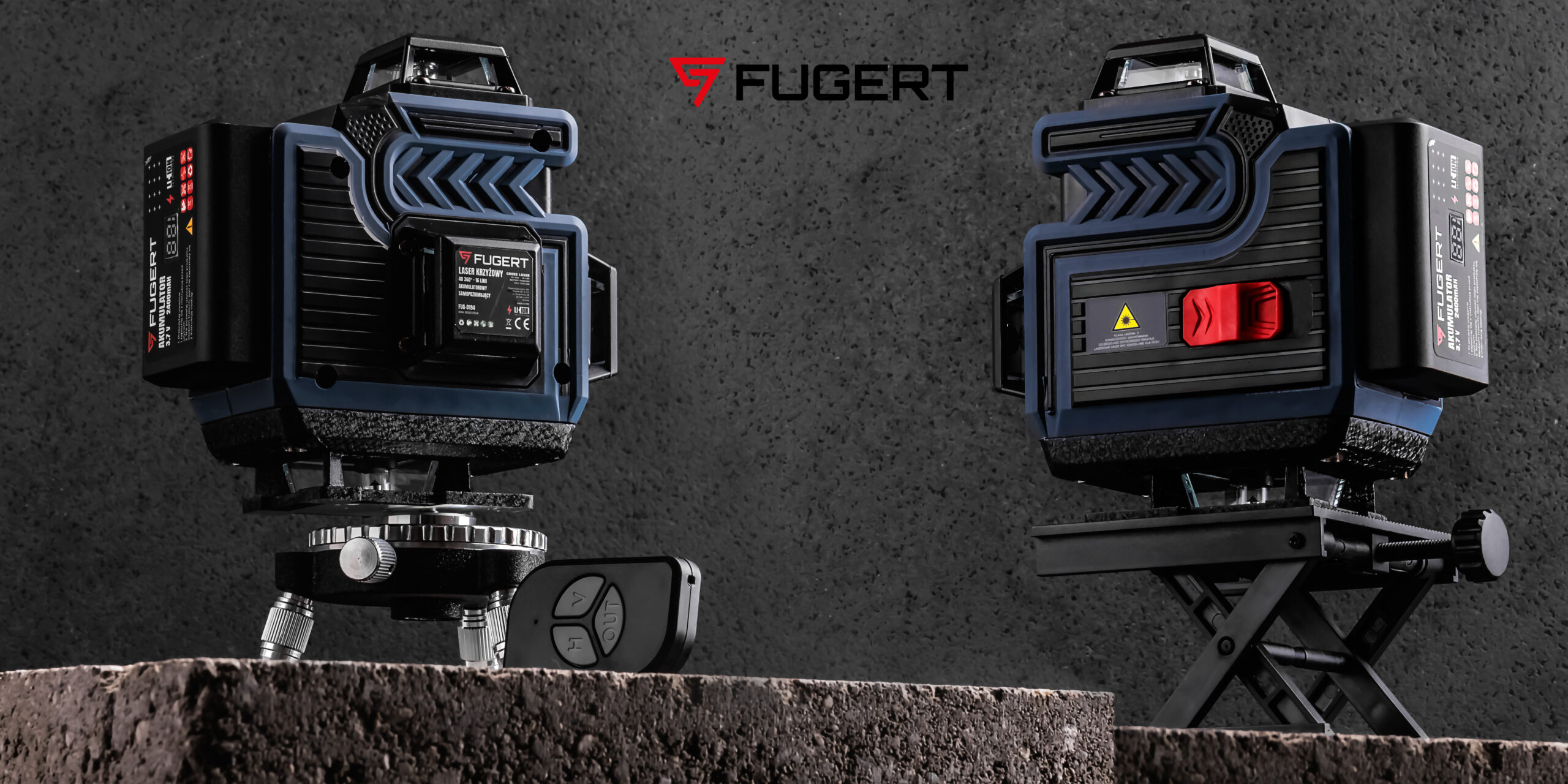 POZIOMICA LASEROWA KRZYŻOWA 360 SAMOPOZIOMUJĄCA 4D 16 LINII FUGERT FUG-0194