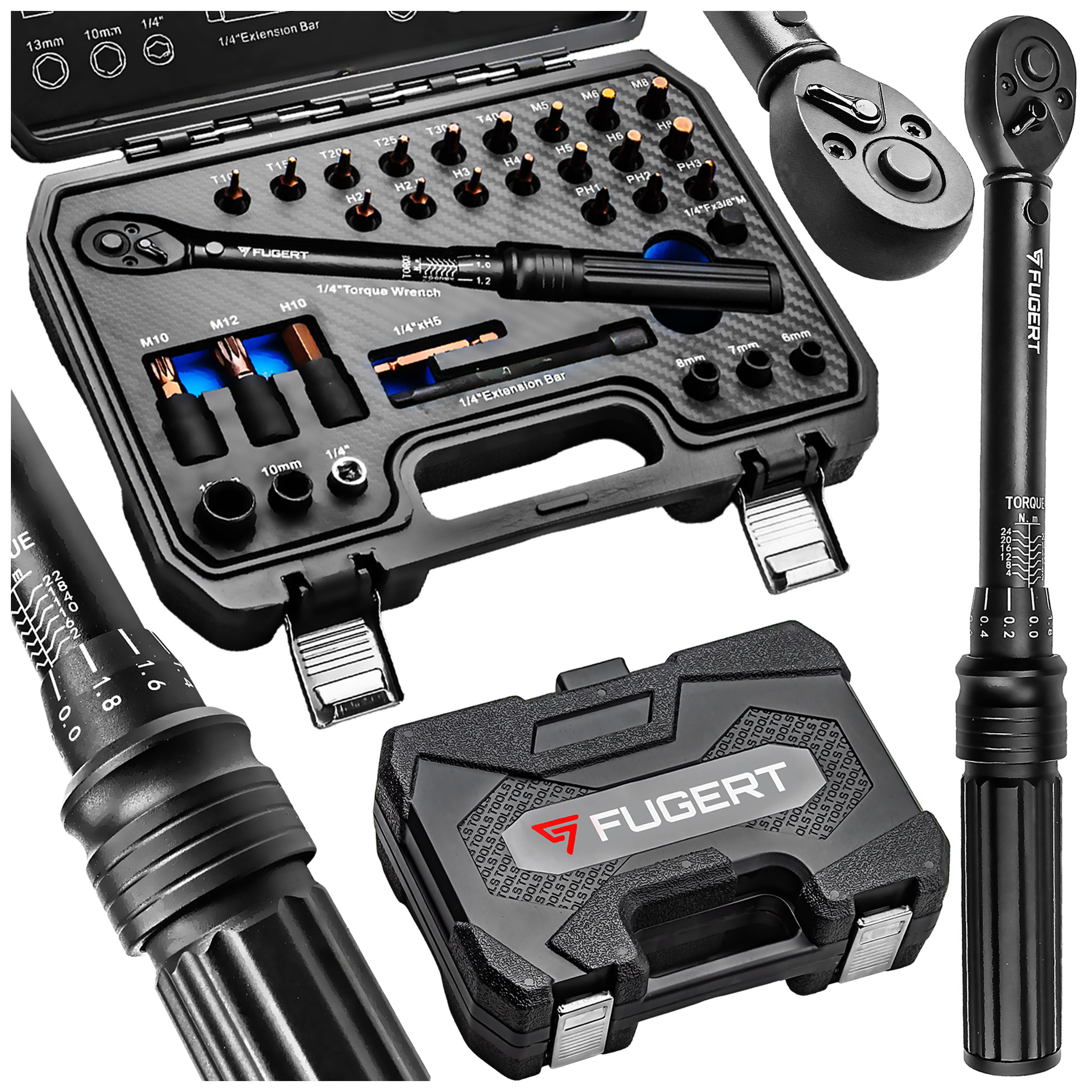 KLUCZ DYNAMOMETRYCZNY 1/4" 2-24NM CERTYFIKAT KALIBRACJI FUGERT FUG-0191