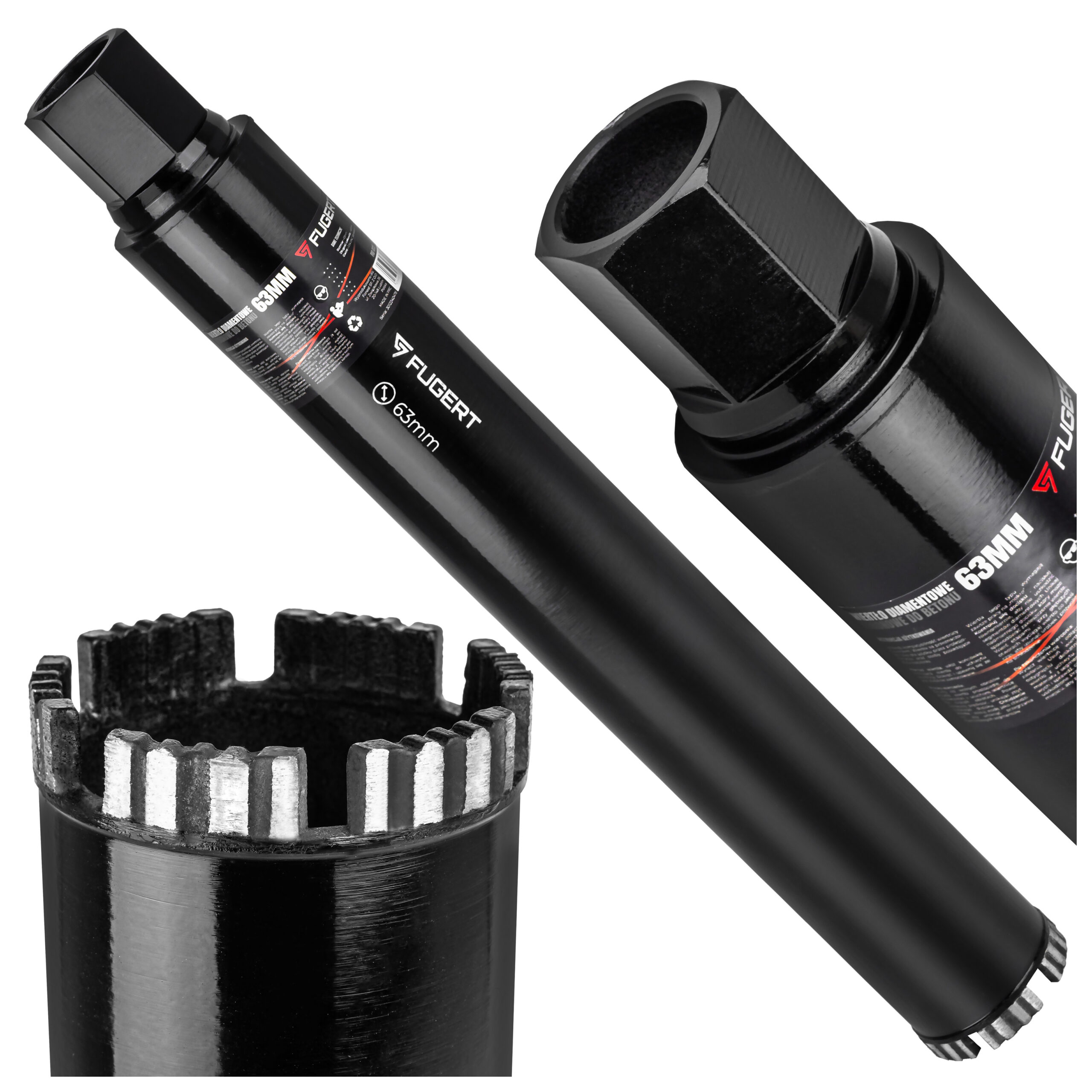 WIERTŁO KORONOWE DO BETONU DIAMENTOWE 63MM 1.1/4 UNC FUGERT FUG-0207