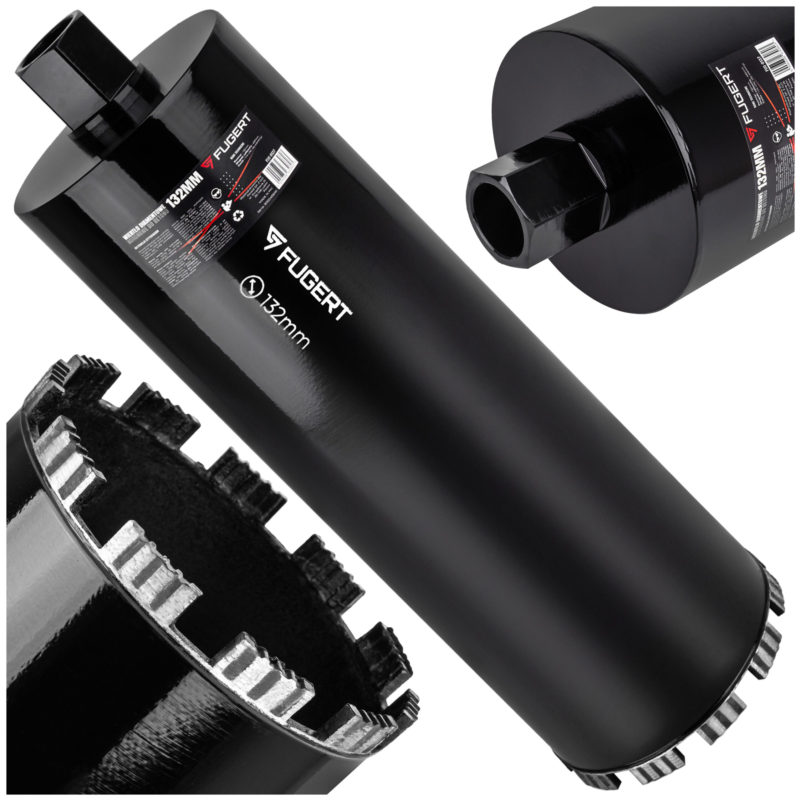 WIERTŁO KORONOWE DO BETONU DIAMENTOWE 132MM 1.1/4 UNC FUGERT FUG-0202
