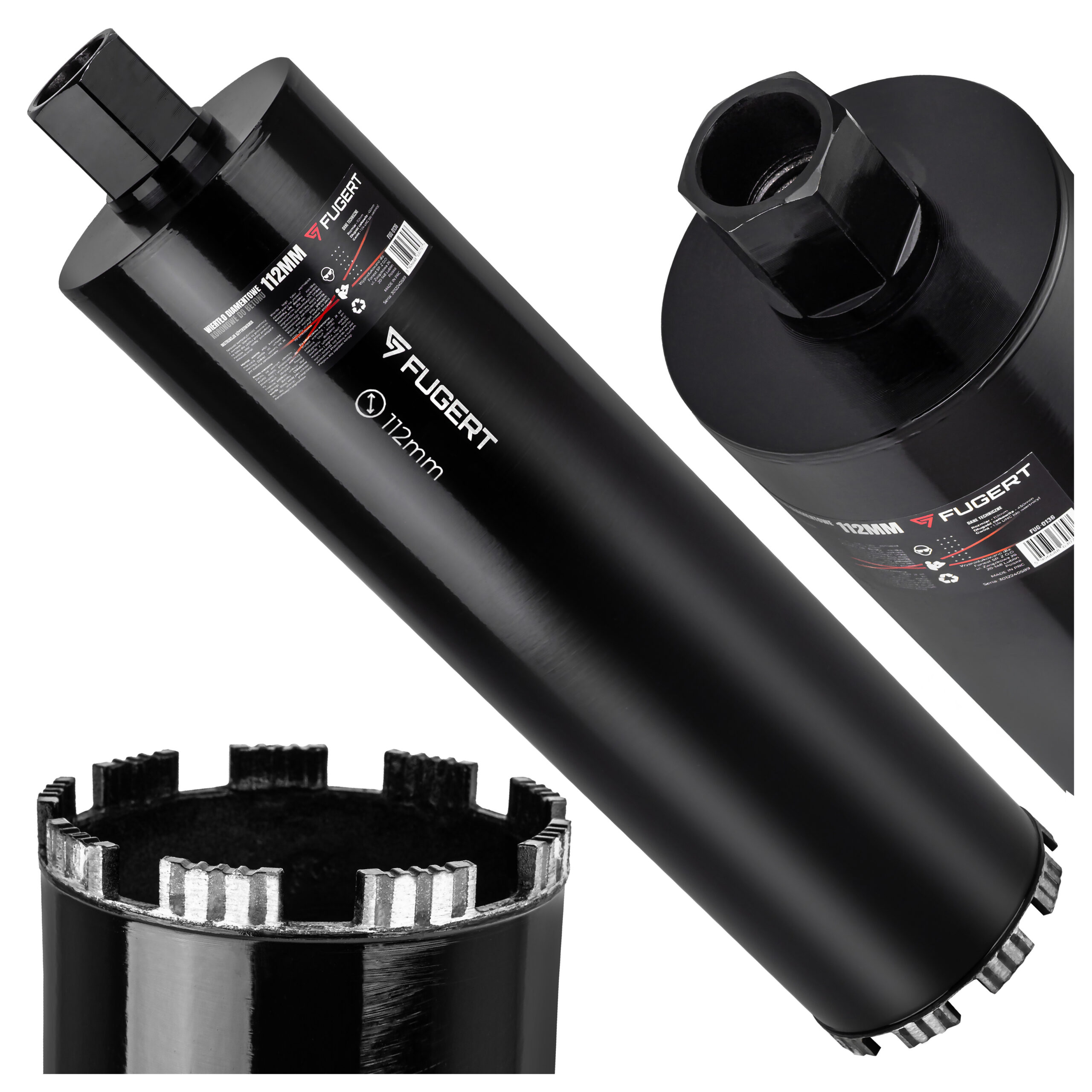 WIERTŁO KORONOWE DO BETONU DIAMENTOWE 112MM 1.1/4 UNC FUGERT FUG-0203