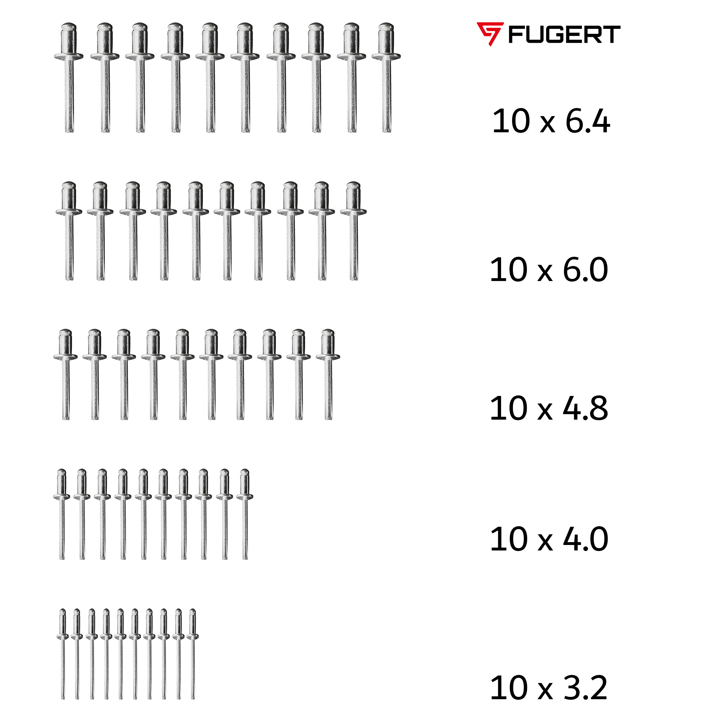 NITOWNICA RĘCZNA SET 2W1 DO NITONAKRĘTEK I NITÓW + WALIZKA FUGERT FUG-0196 - obrazek 10