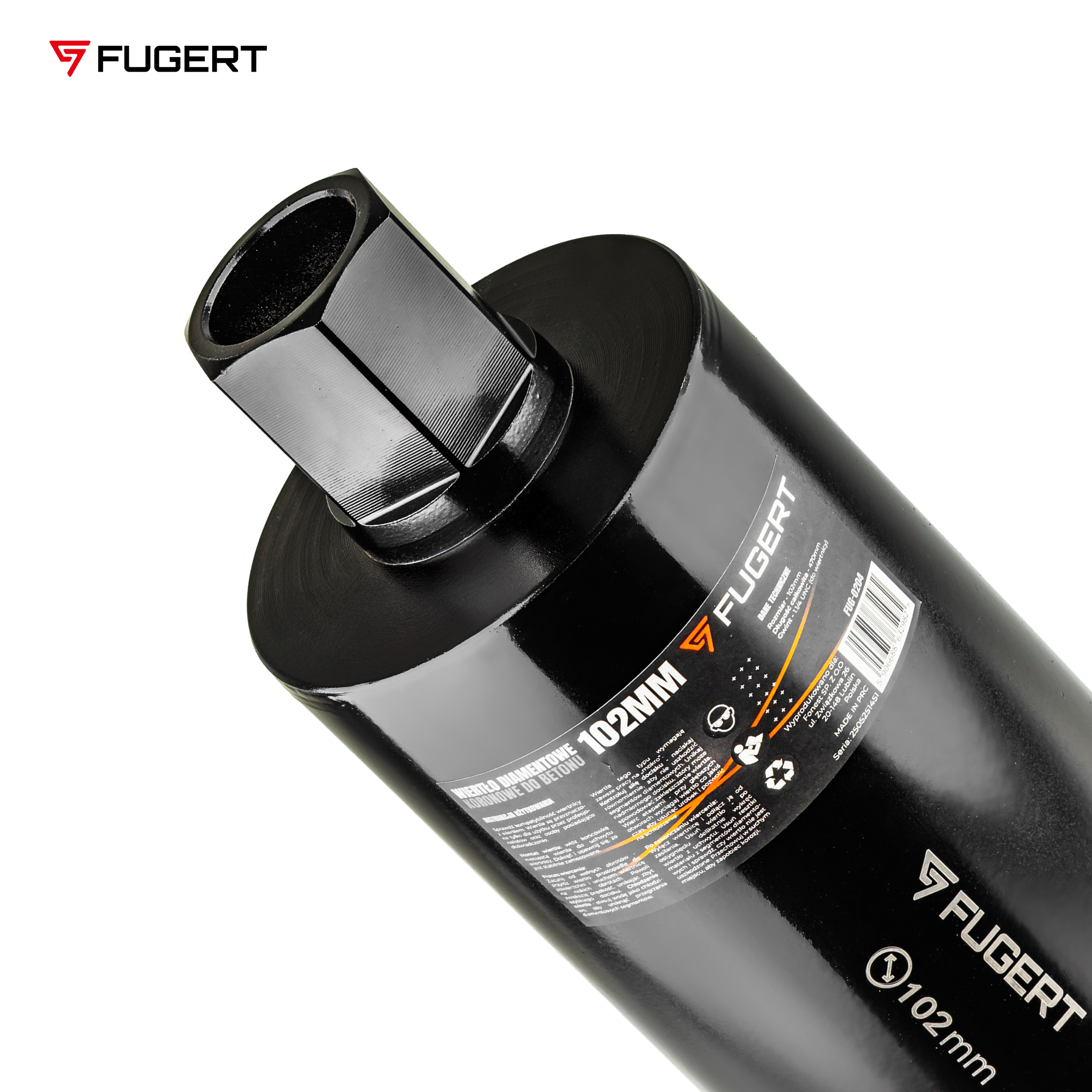 WIERTŁO KORONOWE DO BETONU DIAMENTOWE 102MM 1.1/4 UNC FUGERT FUG-0204