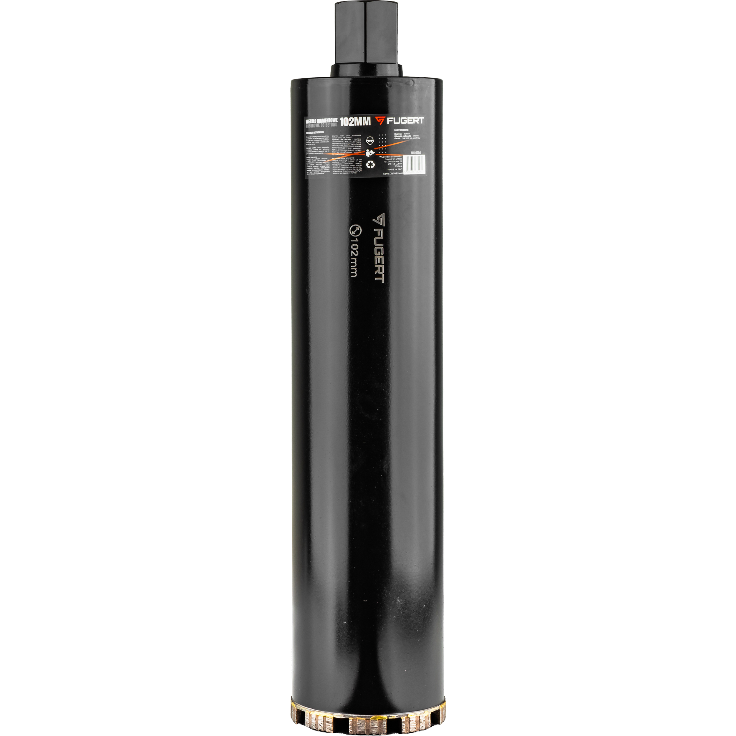WIERTŁO KORONOWE DO BETONU DIAMENTOWE 102MM 1.1/4 UNC FUGERT FUG-0204