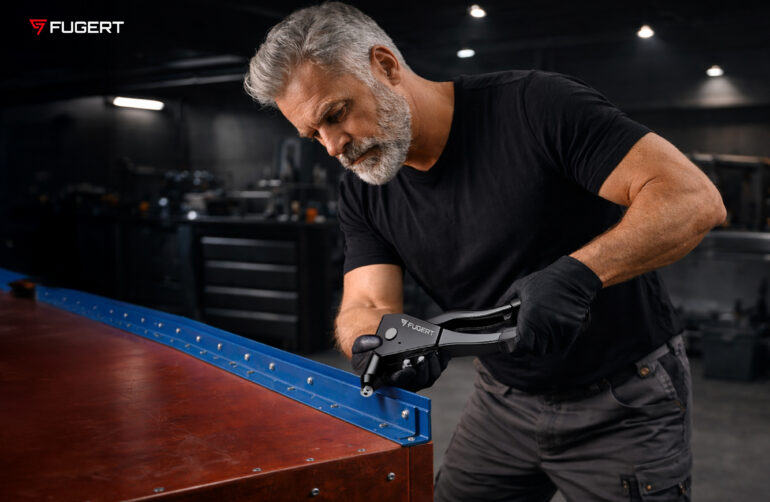 NITOWNICA RĘCZNA UNO 2.4 - 4.8 MM + 500 SZT NITÓW FUGERT FUG-0198