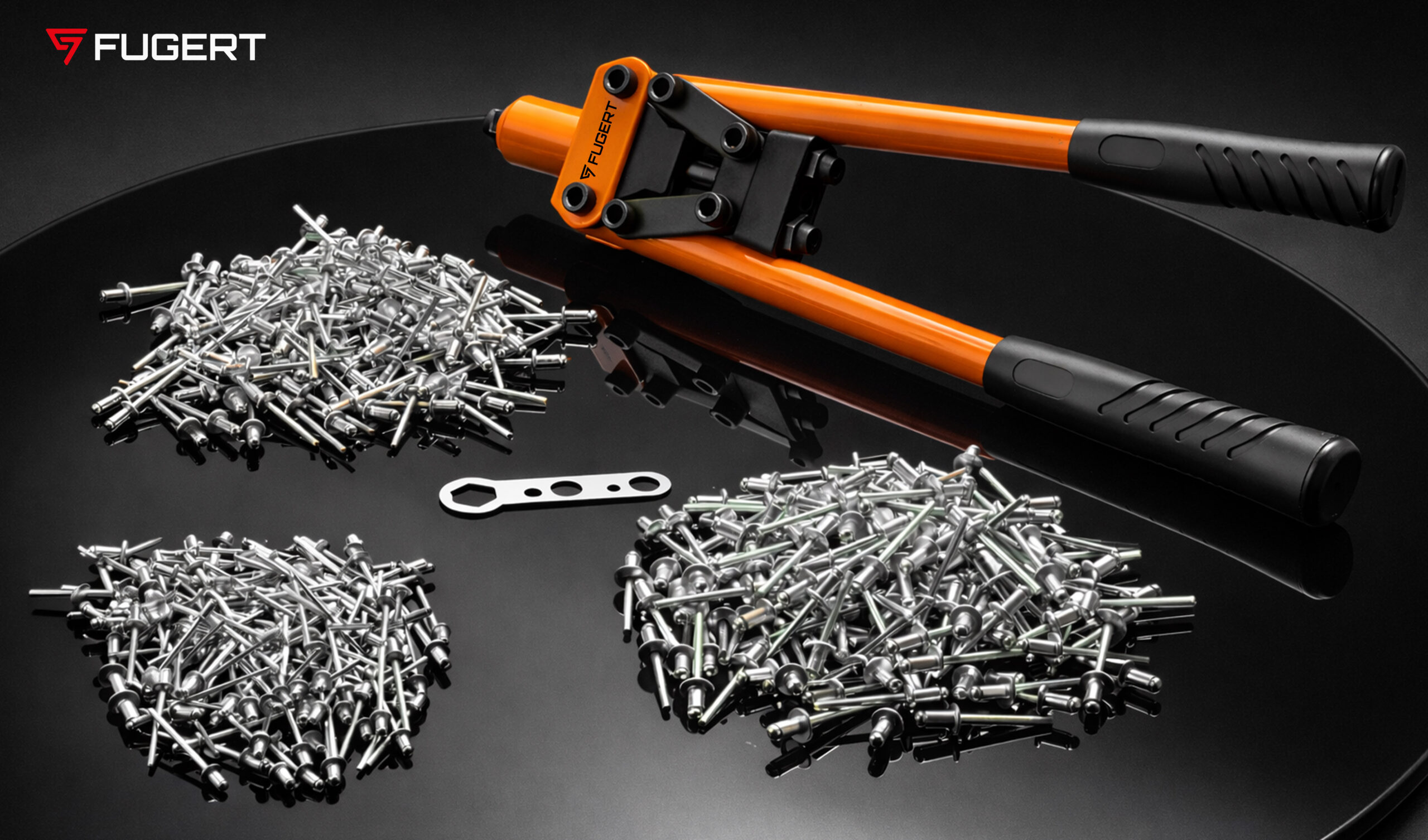 NITOWNICA RĘCZNA DUO 3.2 - 4.8 MM + 500 SZT NITÓW FUGERT FUG-0197 - obrazek 2