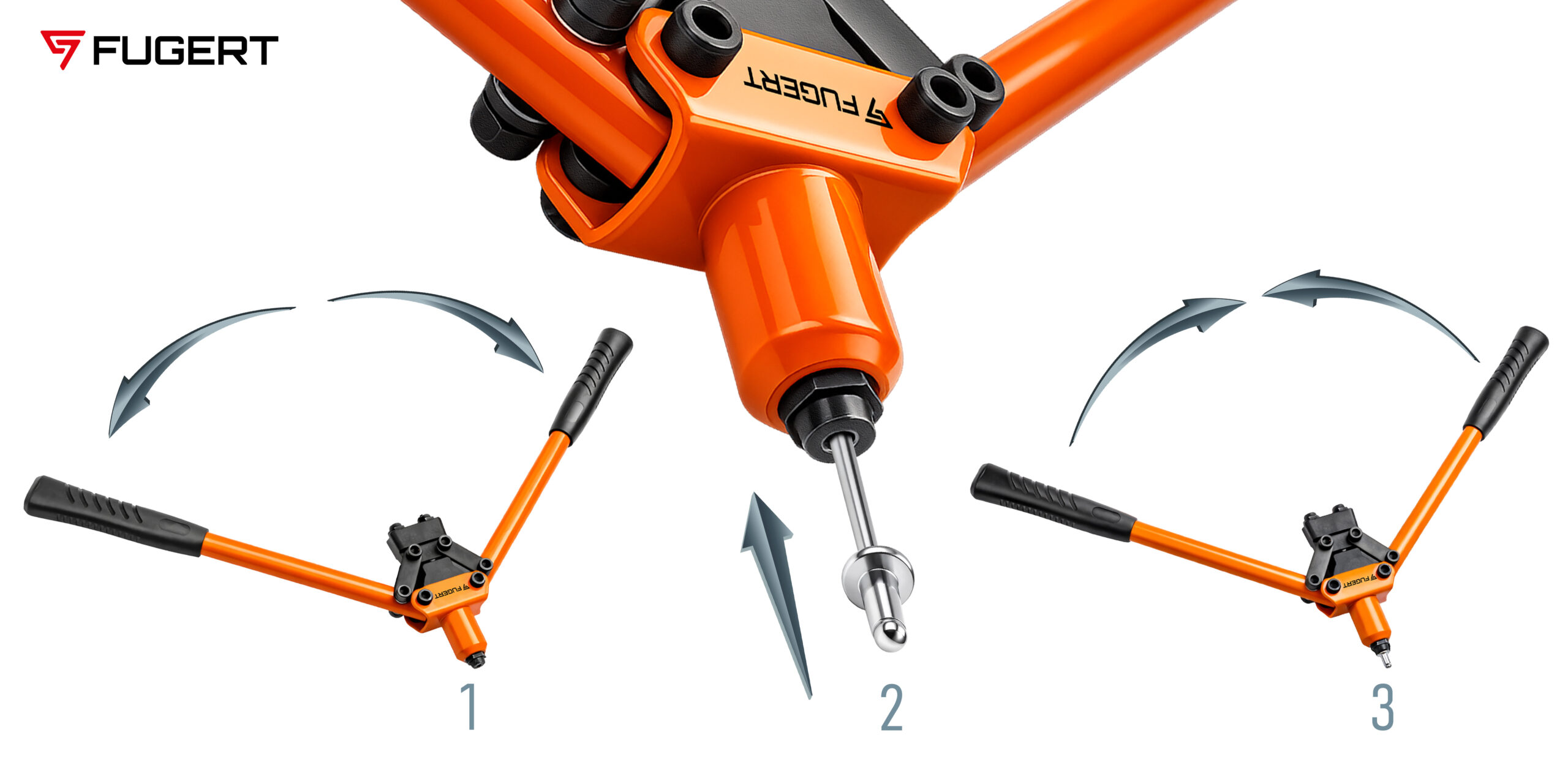 NITOWNICA RĘCZNA DUO 3.2 - 4.8 MM + 500 SZT NITÓW FUGERT FUG-0197 - obrazek 9