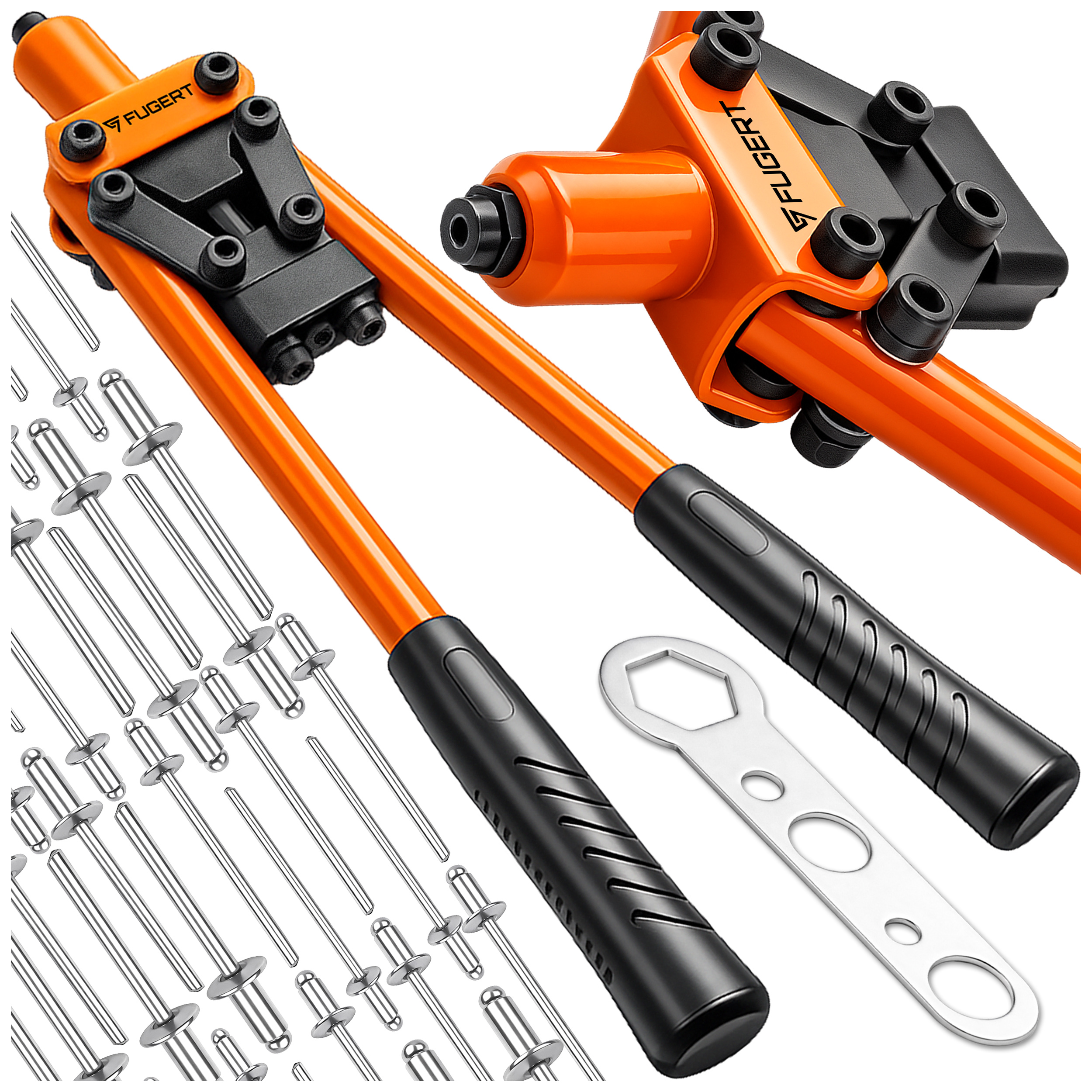 NITOWNICA RĘCZNA DUO 3.2 - 4.8 MM + 500 SZT NITÓW FUGERT FUG-0197