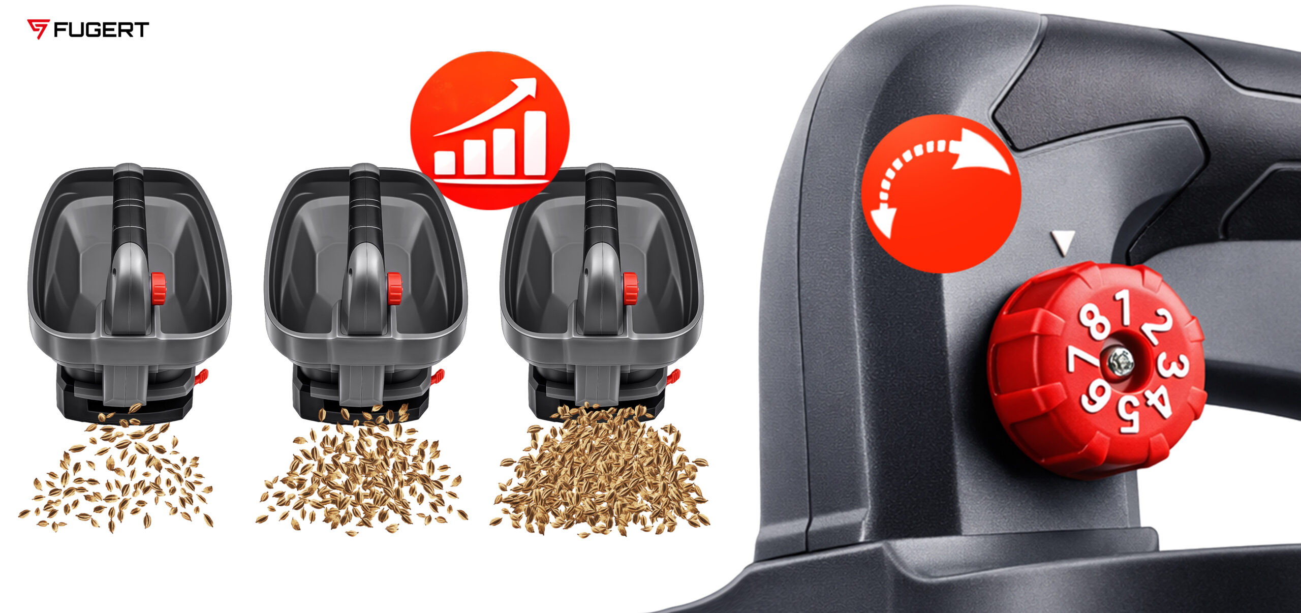 SIEWNIK AKUMULATOROWY UNIWERSALNY 3,3L Z REGULACJĄ 21V 2Ah FUGERT FUG-0216