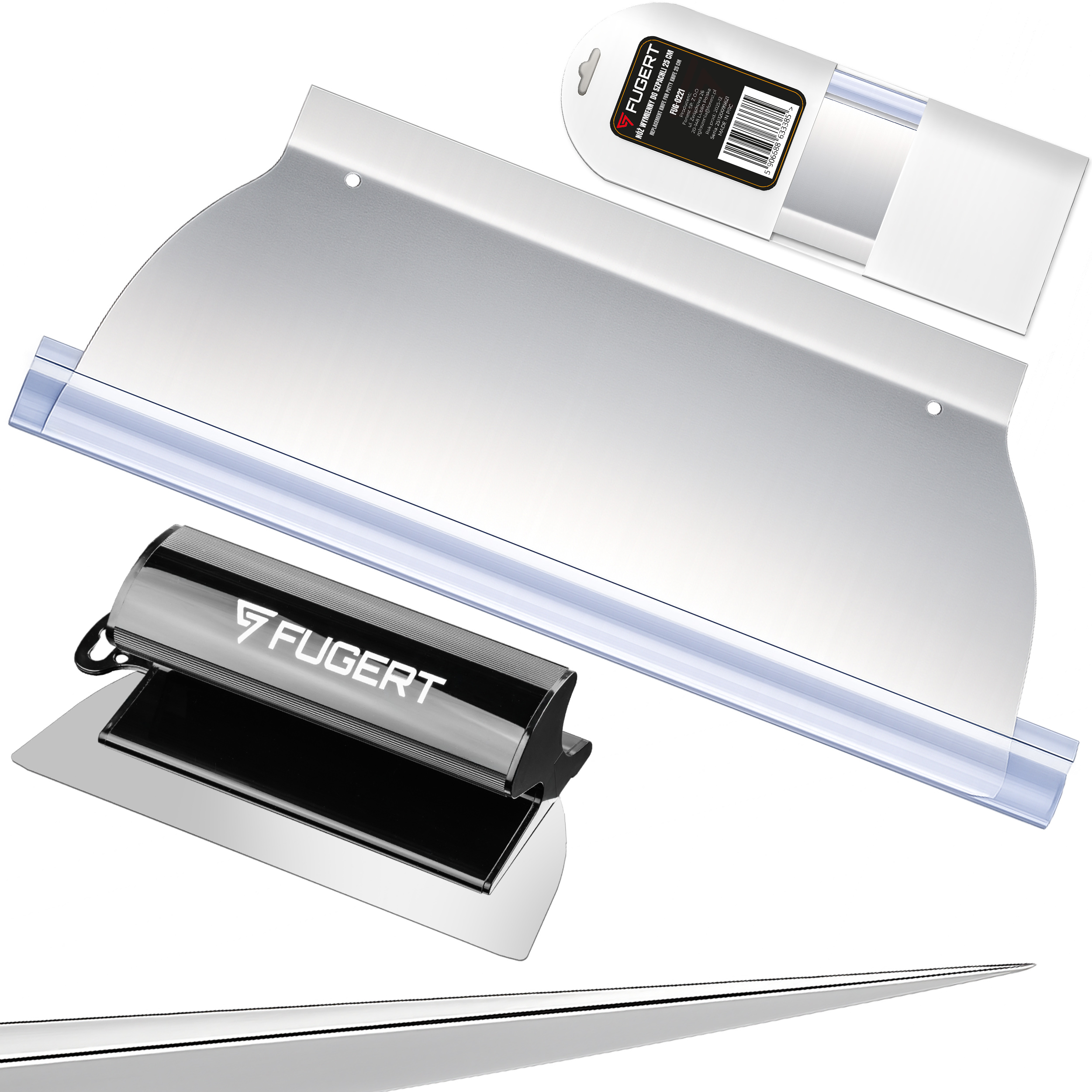 WYMIENNE OSTRZE DO SZPACHLI DO GŁADZI 25CM STAL NIERDZEWNA - obrazek 4