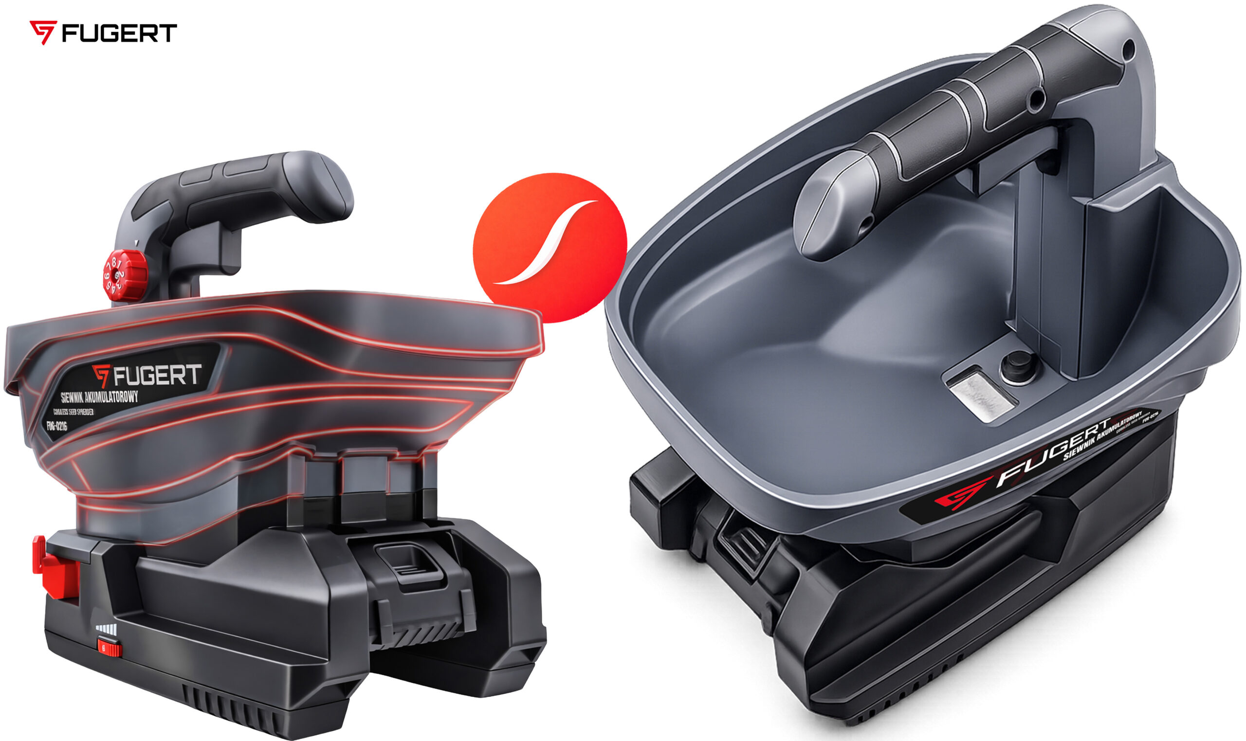 SIEWNIK AKUMULATOROWY UNIWERSALNY 3,3L Z REGULACJĄ 21V 2Ah FUGERT FUG-0216