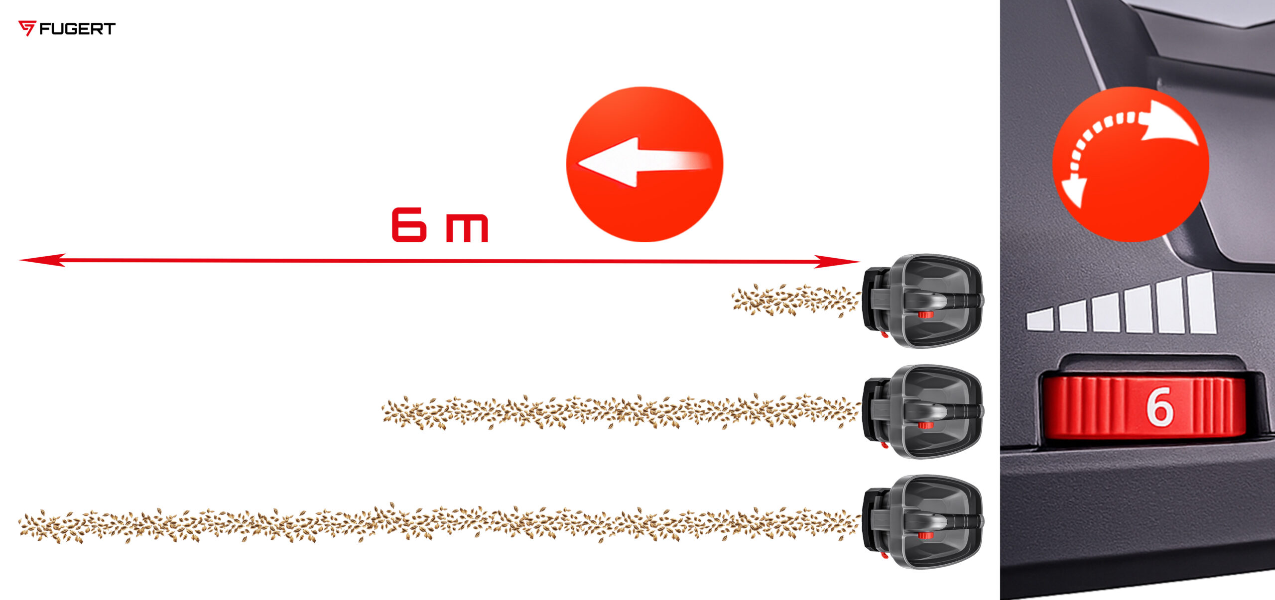 SIEWNIK AKUMULATOROWY UNIWERSALNY 3,3L Z REGULACJĄ 21V 2Ah FUGERT FUG-0216