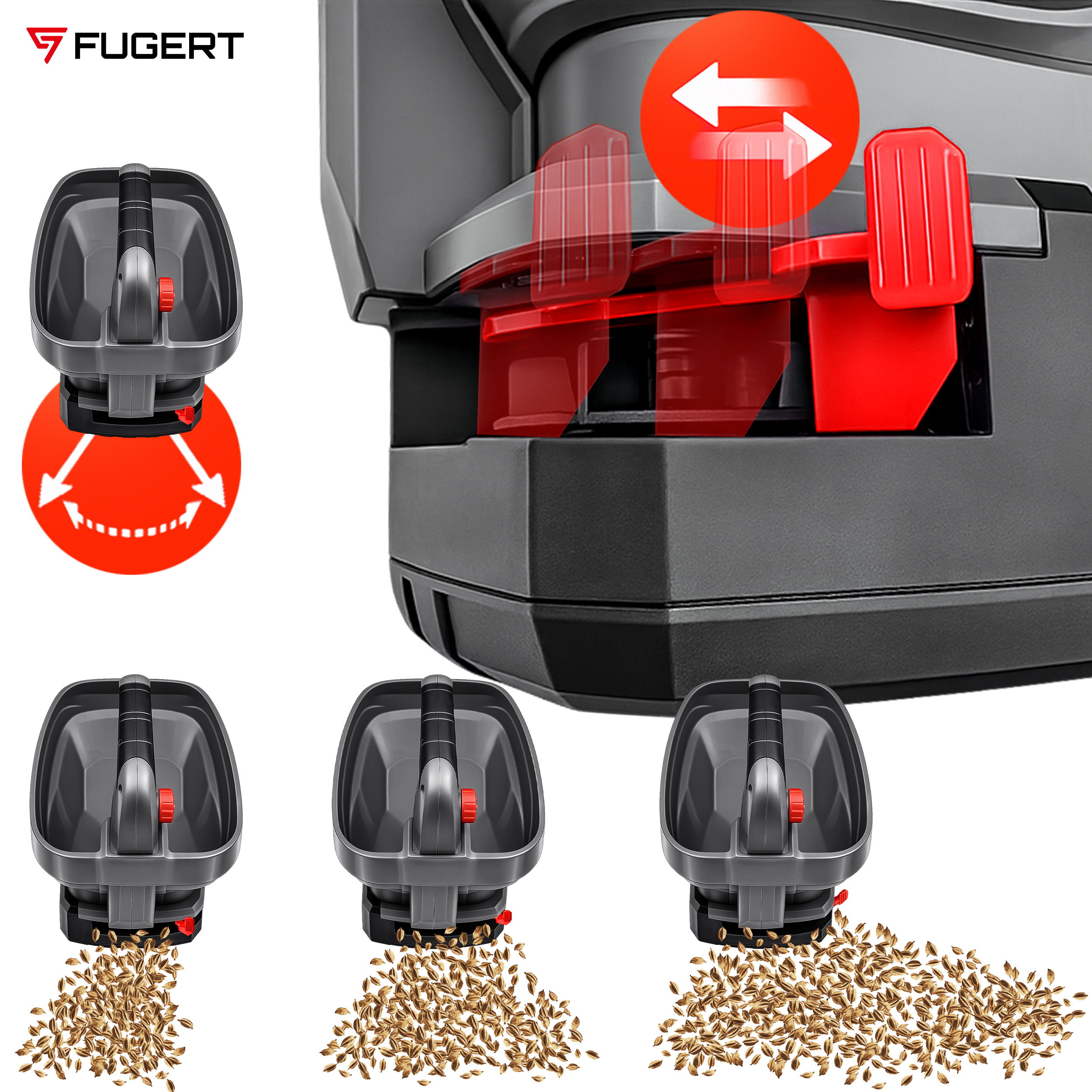 SIEWNIK AKUMULATOROWY UNIWERSALNY 3,3L Z REGULACJĄ 21V 2Ah FUGERT FUG-0216