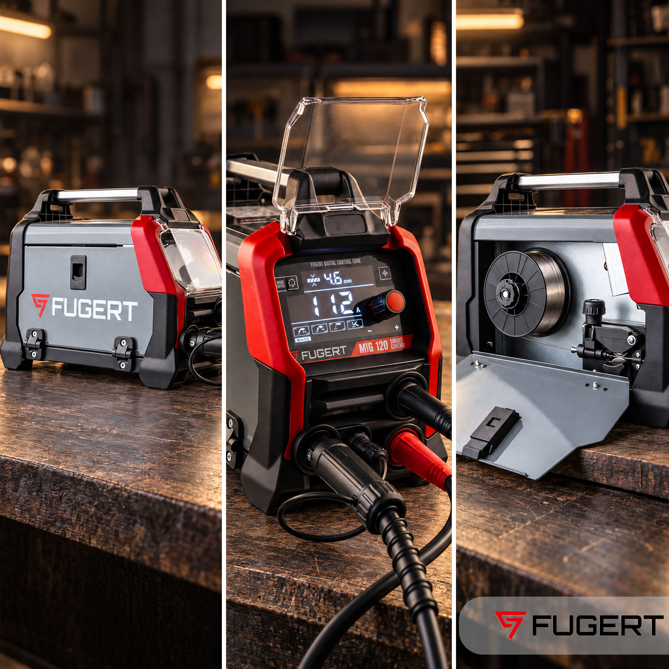 SPAWARKA INWERTOROWA MIG FLUX MMA TIG LIFT 10-120A 3,3KVA - obrazek 7